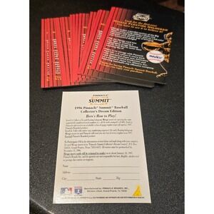 Pinnacle Summit Baseball Cards 1996 Collector's Dream Game Card Lot 18pc
